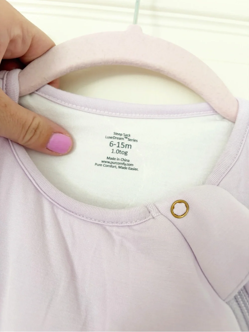 6-15m PurComfy LuxeDream super soft sleep sack in purple lavendar